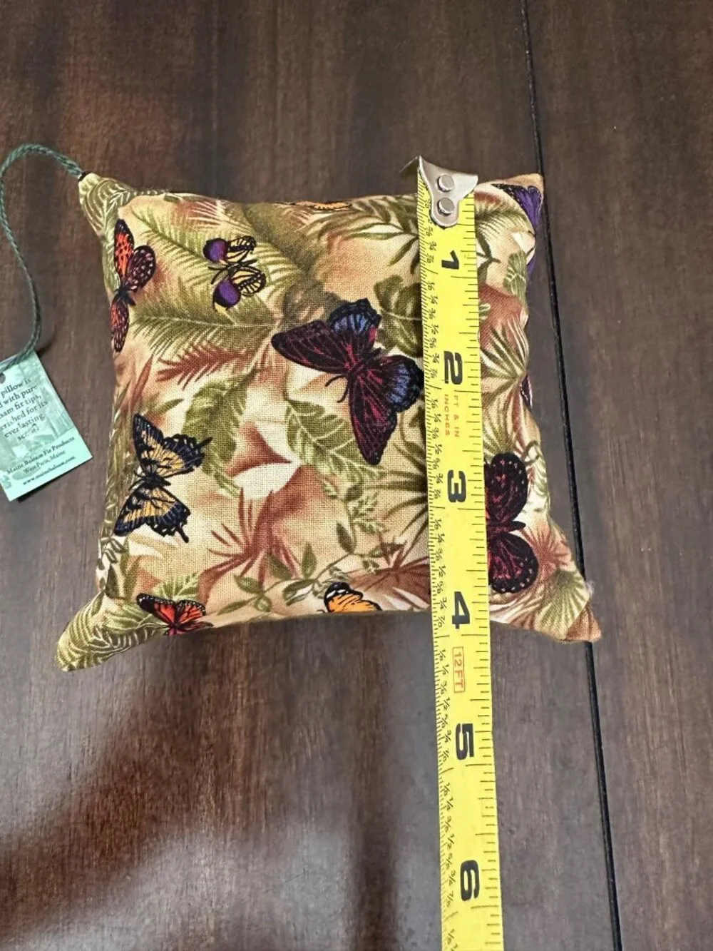 Butterfly Print Balsam Fir Scented Sachet Pillow By Maine Balsam Fir Products